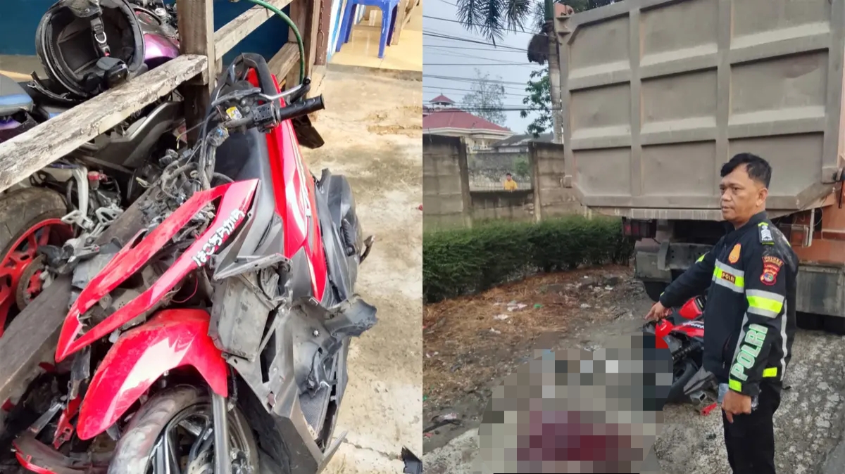Pengendara Motor Tewas Tabrak Truk Antre Solar di Natar Lampung Selatan