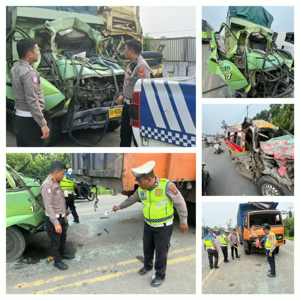 Kecelakaan Beruntun di Sergai, Sopir Angkot Tewas dan 9 Orang Luka-luka